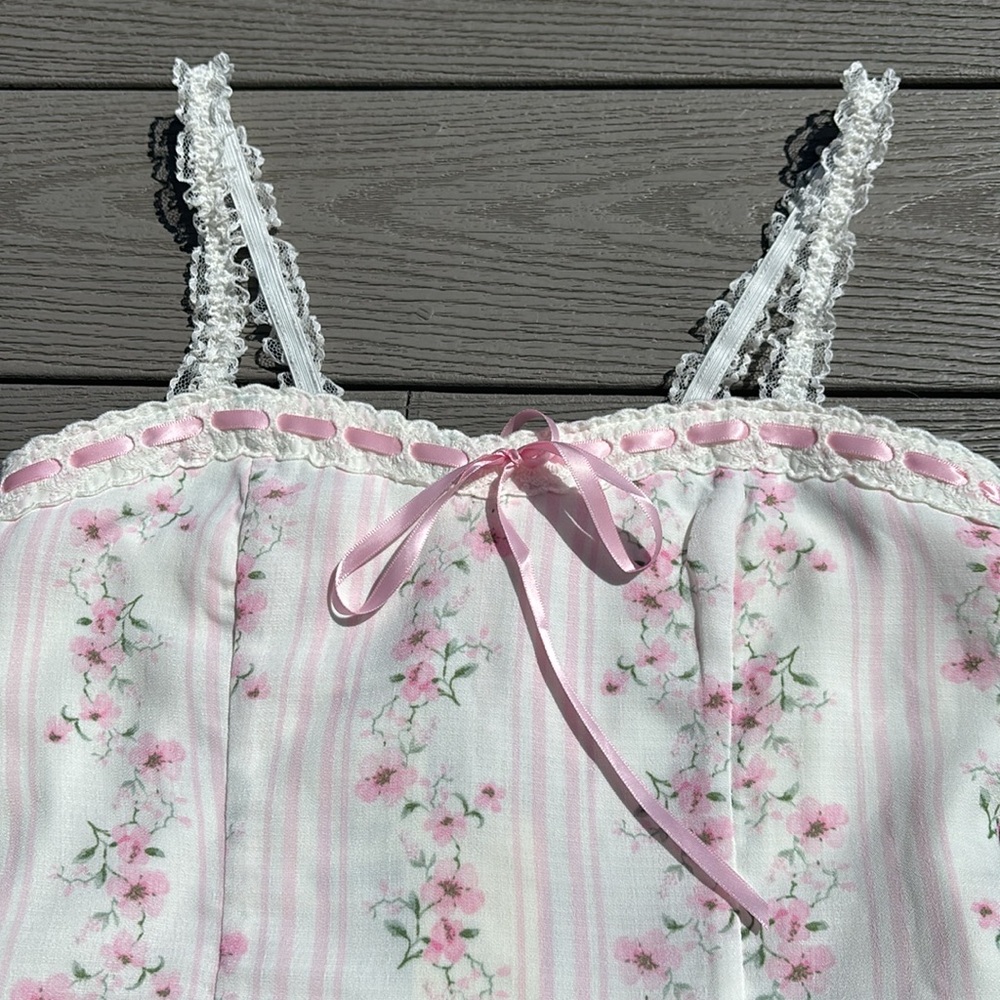 SOLD: Coquette Pink Bow Tank Top - Picture 2 of 13